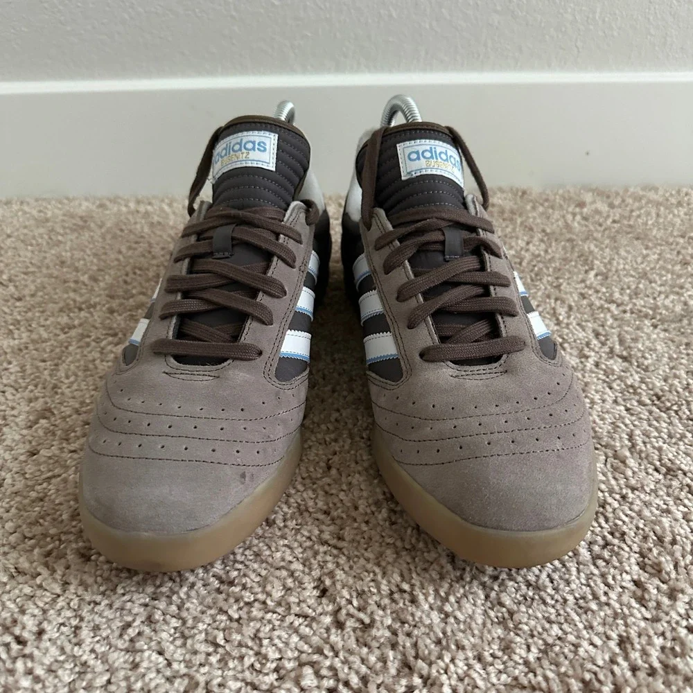Adidas Busenitz Skate Shoes Mens Size 9.5 Brown Grey Suede Gum Sole Sneaker